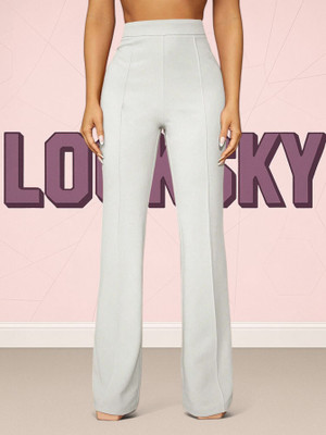 Anitafashion Comfort Fit, Regular Fit Women White Trousers