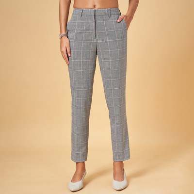 Annabelle by Pantaloons Slim Fit Women Grey Trousers