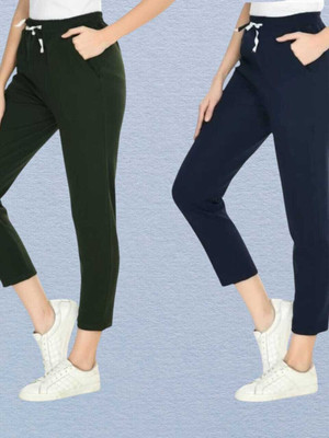 Retailmart Straight Fit Women Green, Blue Trousers