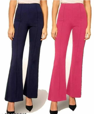 MODERNSSHOP Regular Fit Women Blue, Pink Trousers
