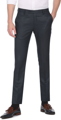 ARROW Regular Fit Men Black Trousers