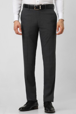 VAN HEUSEN Slim Fit Men Grey Trousers