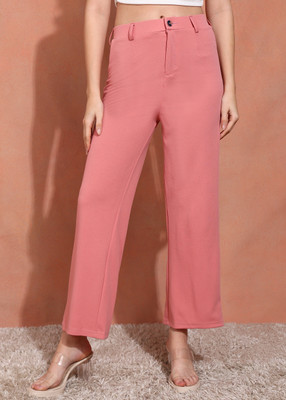 METRONAUT Straight Fit Women Pink Trousers