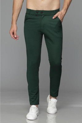 Style sync Slim Fit Men Dark Green Trousers