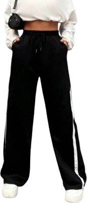 MISS LOCAL Flared Women Black Trousers