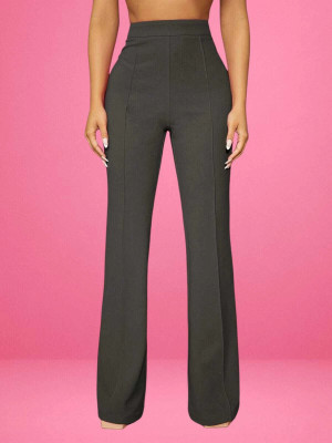 Anitafashion Loose Fit Women Grey Trousers