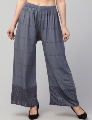 Trend Level Flared Women Grey Trousers