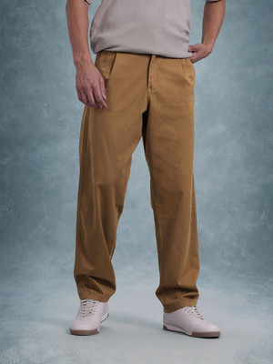 Roadster Relaxed Men Brown Trousers
