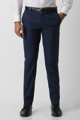 VAN HEUSEN Slim Fit Men Dark Blue Trousers