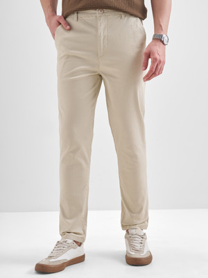 HIGHLANDER Slim Fit Men White Trousers