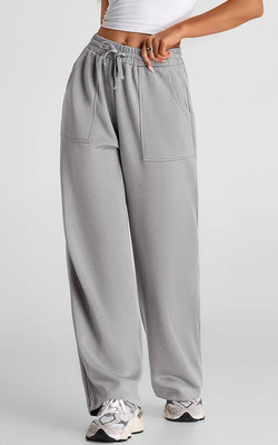 Fedelta Relaxed, Regular Fit Women Grey Trousers