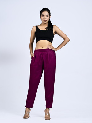 AlkaCreation Regular Fit Women Purple Trousers