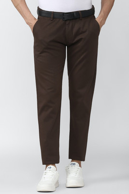 PETER ENGLAND Skinny Fit Men Brown Trousers