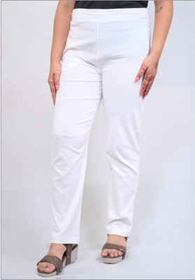 brozzo Regular Fit Women White Trousers