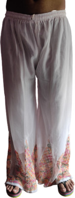 R.H. CHIKANS Relaxed Women White Trousers