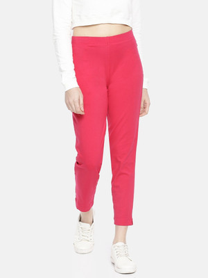 Dollar Missy Dollar Missy Women's Cotton Four-Way Stretchable Kurti Pant Regular Fit Women Pink Trousers