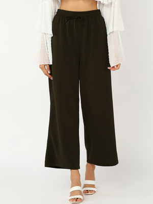 Mast & Harbour Regular Fit Women Green Trousers