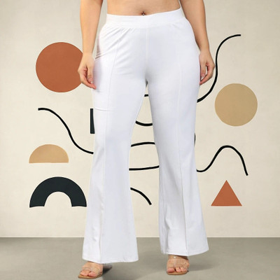 nitafashion Comfort Fit, Regular Fit Women White Trousers