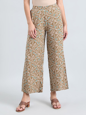 GO COLORS Relaxed Women Green Trousers