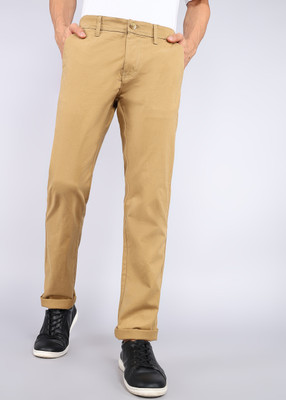 WROGN Slim Fit Men Khaki Trousers