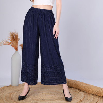 Vivika Flared Women Blue Trousers