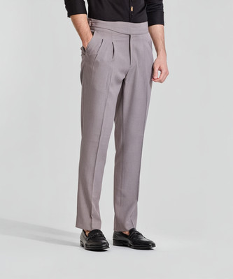 Snitch Slim Fit Men Grey Trousers