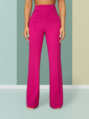 HouseOfCommon Comfort Fit Women Pink Trousers