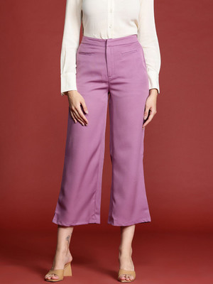all about you Regular Fit Women Purple Trousers