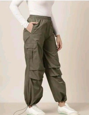 The Window Shop Loose Fit Girls Dark Green Trousers