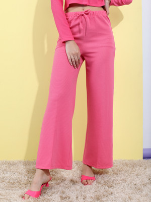 Tokyo Talkies Regular Fit Women Pink Trousers