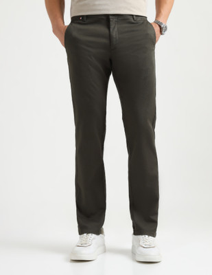 Arrow Sport Regular Fit Men Brown Trousers