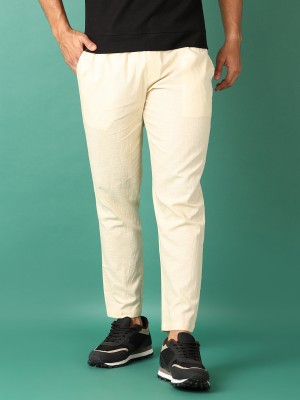 V-MART Regular Fit Men Cream Trousers