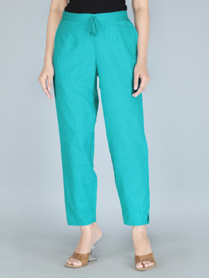 Kriftee Regular Fit Women Blue Trousers