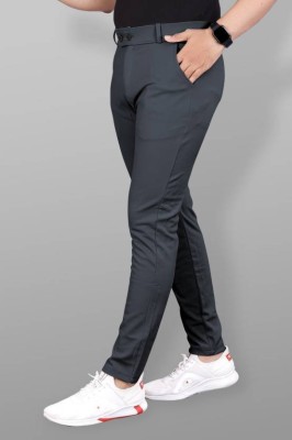 METRONAUT Slim Fit Men Lycra Blend Grey Trousers