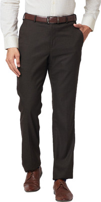 PARK AVENUE Regular Fit Men Brown Trousers