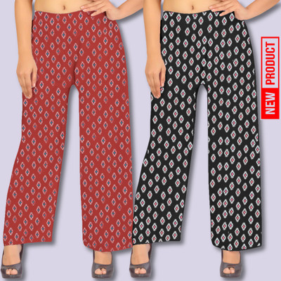 TL Creation Regular Fit Women Black, Red Trousers