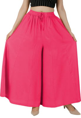AARMAD Flared Women Pink Trousers