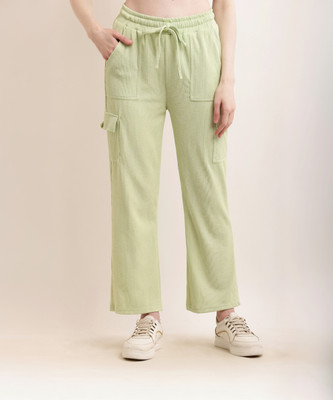 farukhi creation Relaxed Women Light Green Trousers