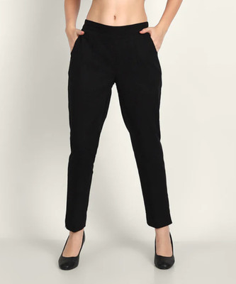 ZOICA Relaxed Women Black Trousers
