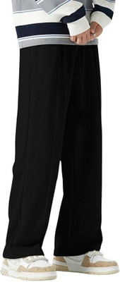 SAVAYO Regular Fit Men Black Trousers