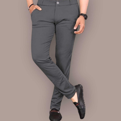 Raienterprises Slim Fit Men Grey Trousers
