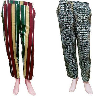 Indistar Regular Fit Women Green, Black Trousers