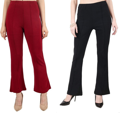 GORIYA Regular Fit Women Multicolor Trousers