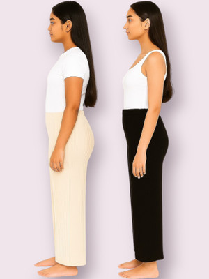 LaxmiEmpiree Comfort Fit Women Beige, Black Trousers