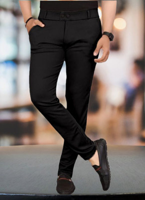 METRONAUT Regular Fit Men Black Trousers