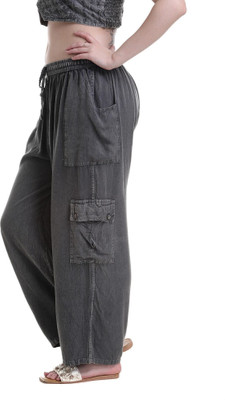 Lalaji garments Relaxed Women Grey Trousers