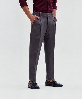 Snitch Slim Fit Men Grey Trousers