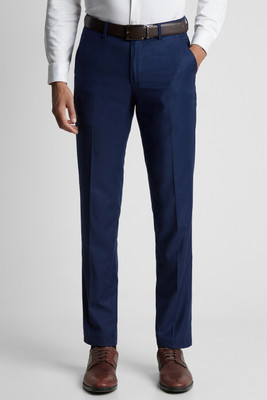 PETER ENGLAND Slim Fit Men Dark Blue Trousers
