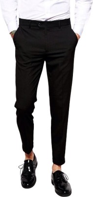 Kurus Regular Fit Men Black Trousers