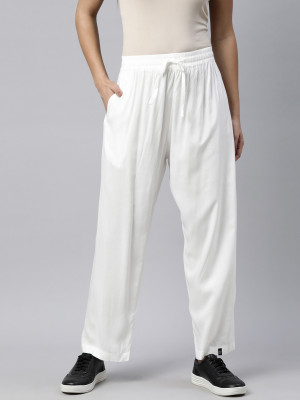 TWIN BIRDS Relaxed Women White Trousers